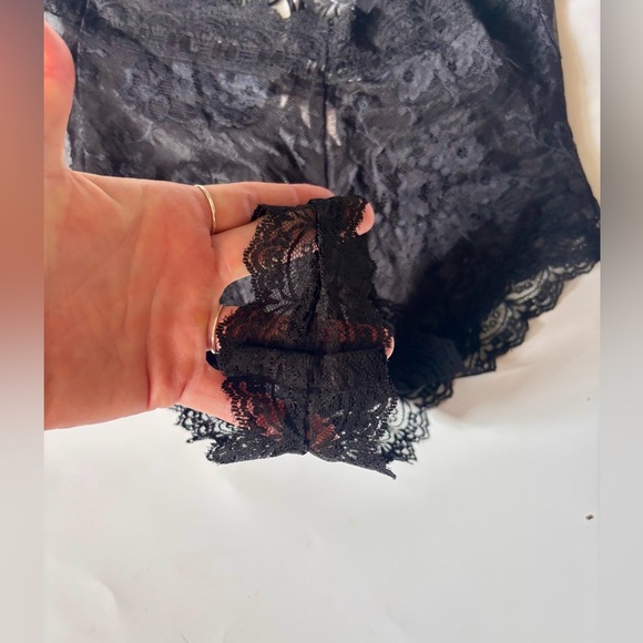 Vintage Victoria Secret Black Lace Teddy Lingerie - Picture 2 of 6